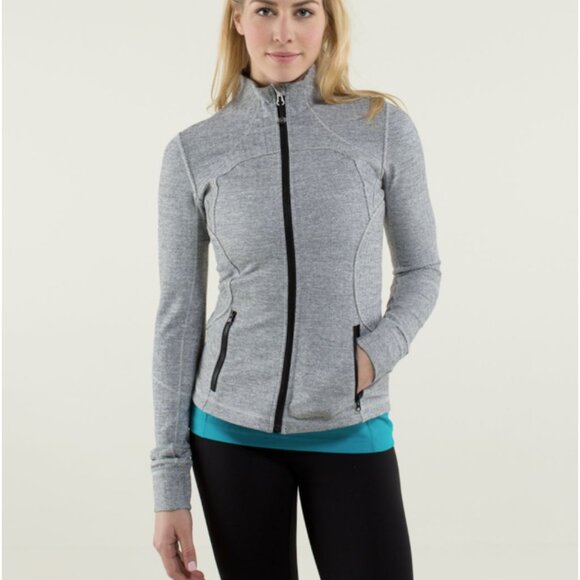 Lululemon | Forme Jacket II Zip Up Define Textured Heathered Herringbone Size 6 - Picture 2 of 14